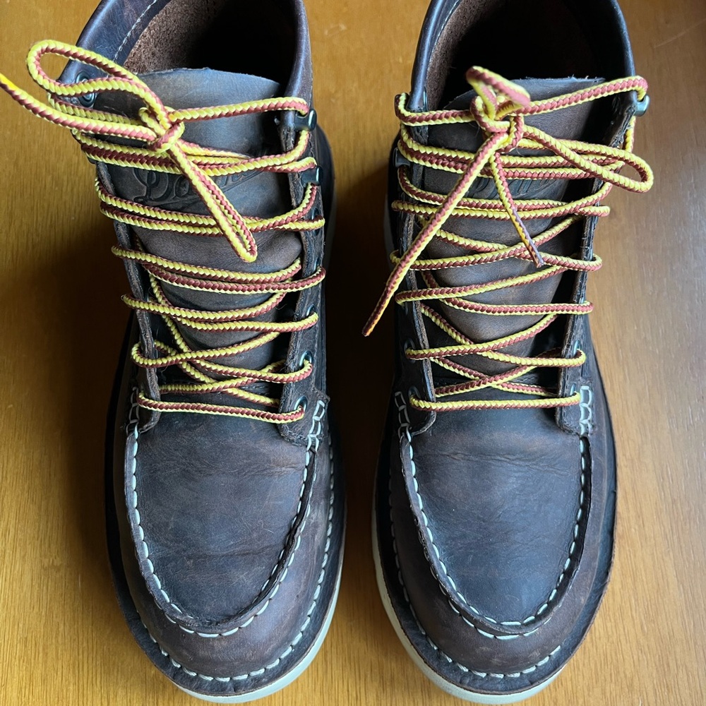 Danner Women's Bull Run Moc Toe 6" Brown Leather Work Boots Size 5.5 US